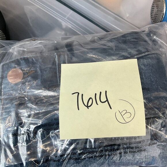 DL1961 Womens Cotton Denim Mini Skirt Blue Distressed Frayed Hem Pockets Size 26 - Picture 11 of 11